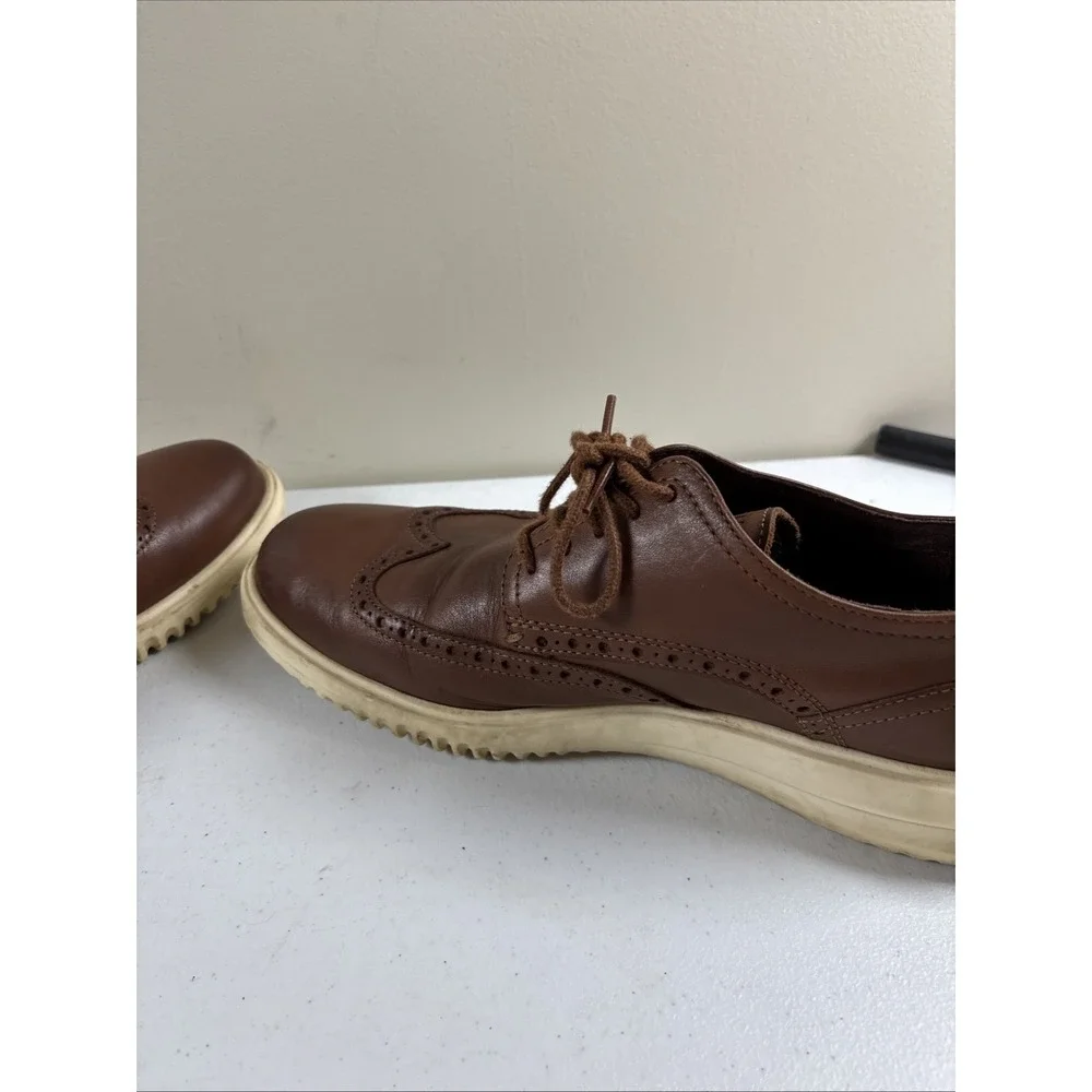 Cole Haan Leather Wingtip‎ Oxford Dress Shoes Brown White Sole Mens 9M